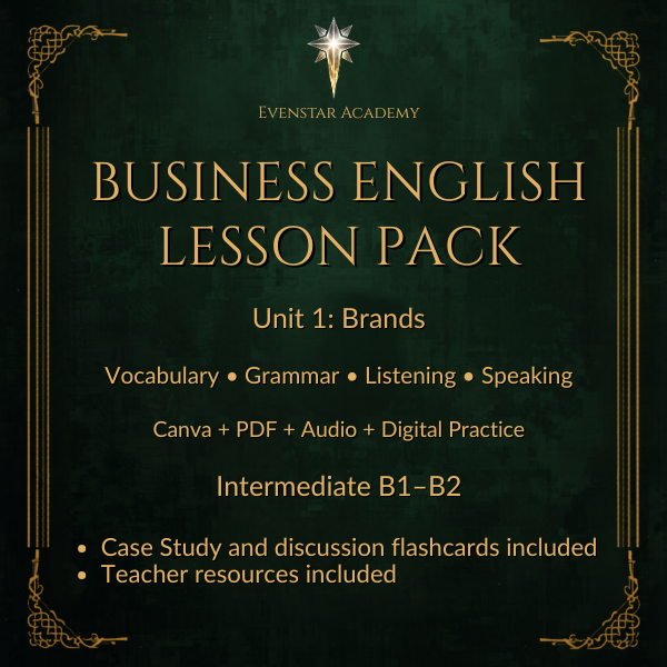Business English Lesson Pack · Unit 1: Brands product cover
