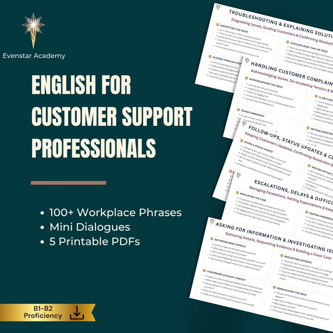 English for IT Support & Helpdesk Professionals product cover