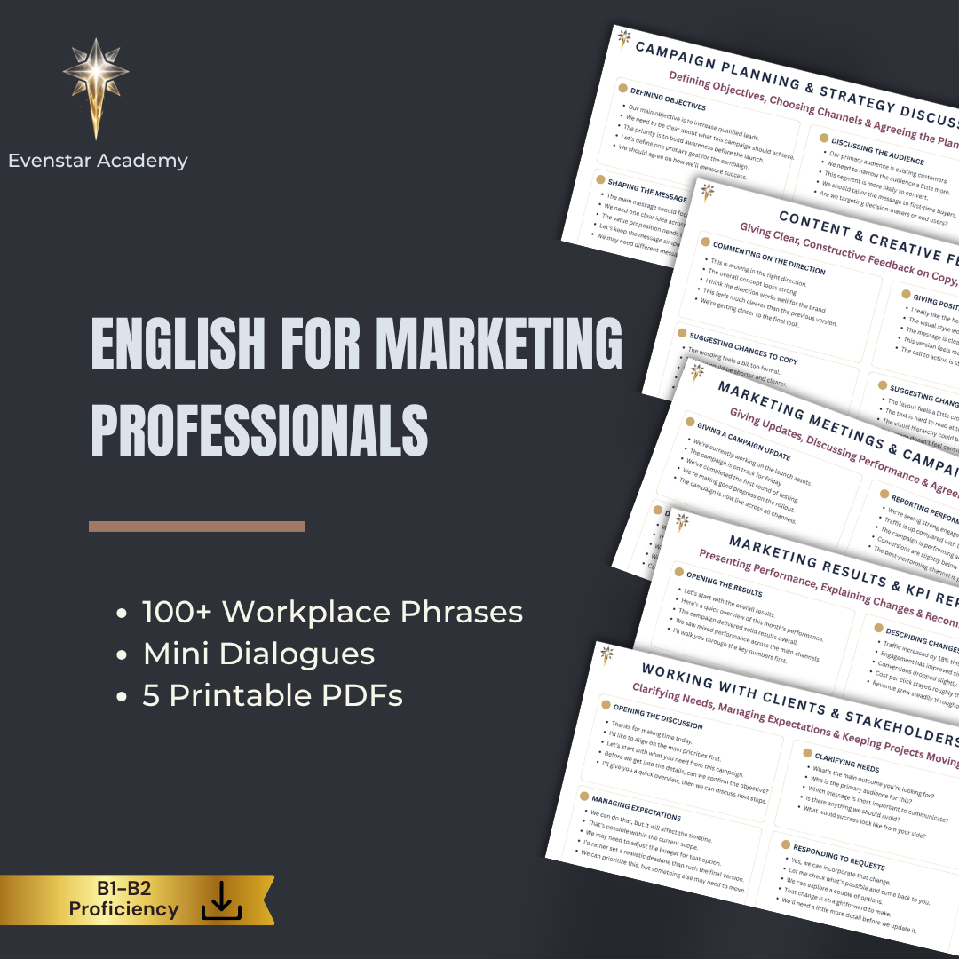 English for Marketing Professionals product cover